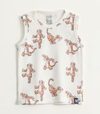Cream Tiger Print Kids Lounge Wear Set