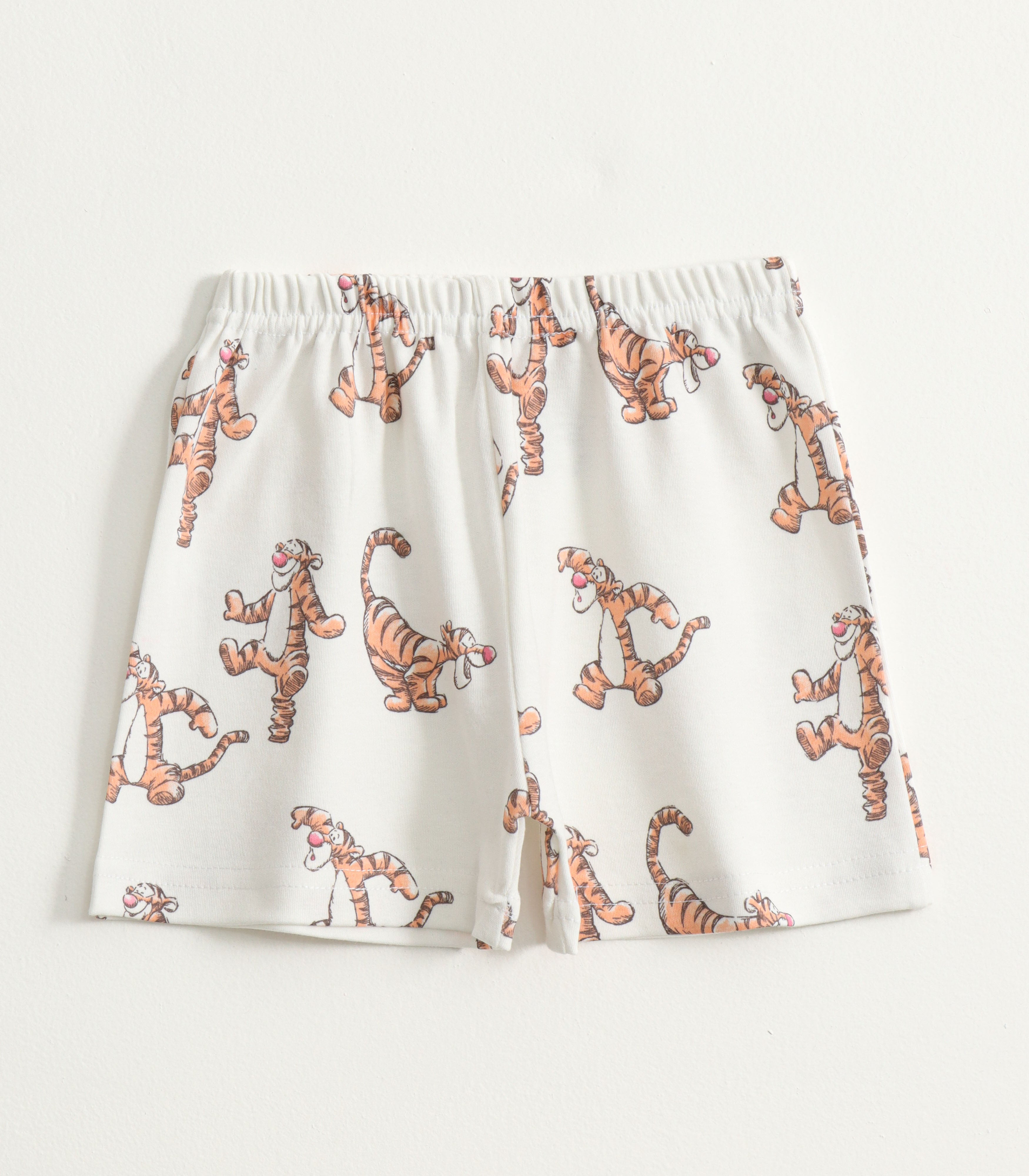 Cream Tiger Print Kids Lounge Wear Set