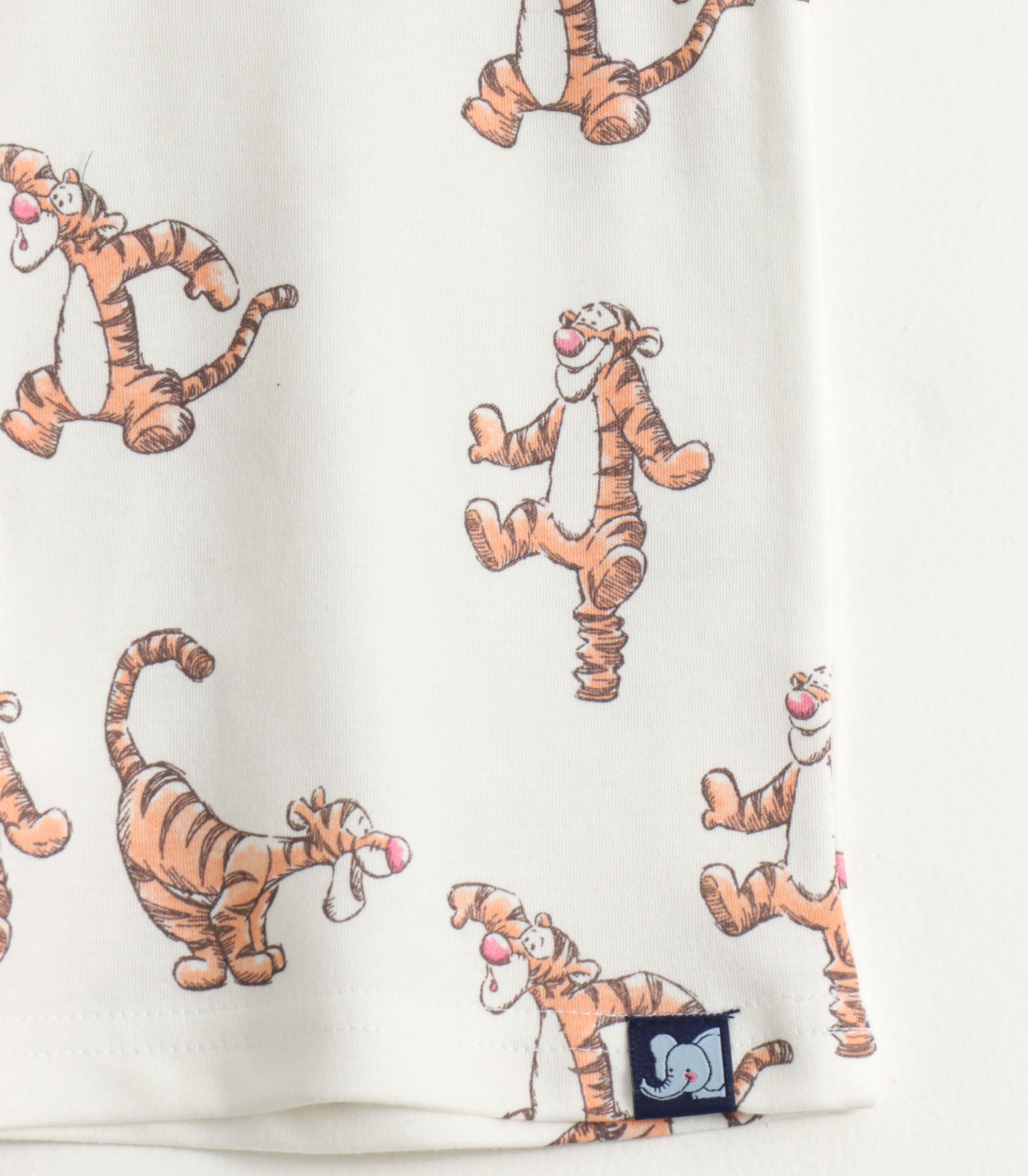 Cream Tiger Print Kids Lounge Wear Set