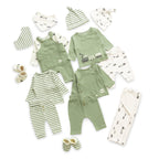 Dazzling Greenish Theme Cars & Trains Designer Baby Layette Pack