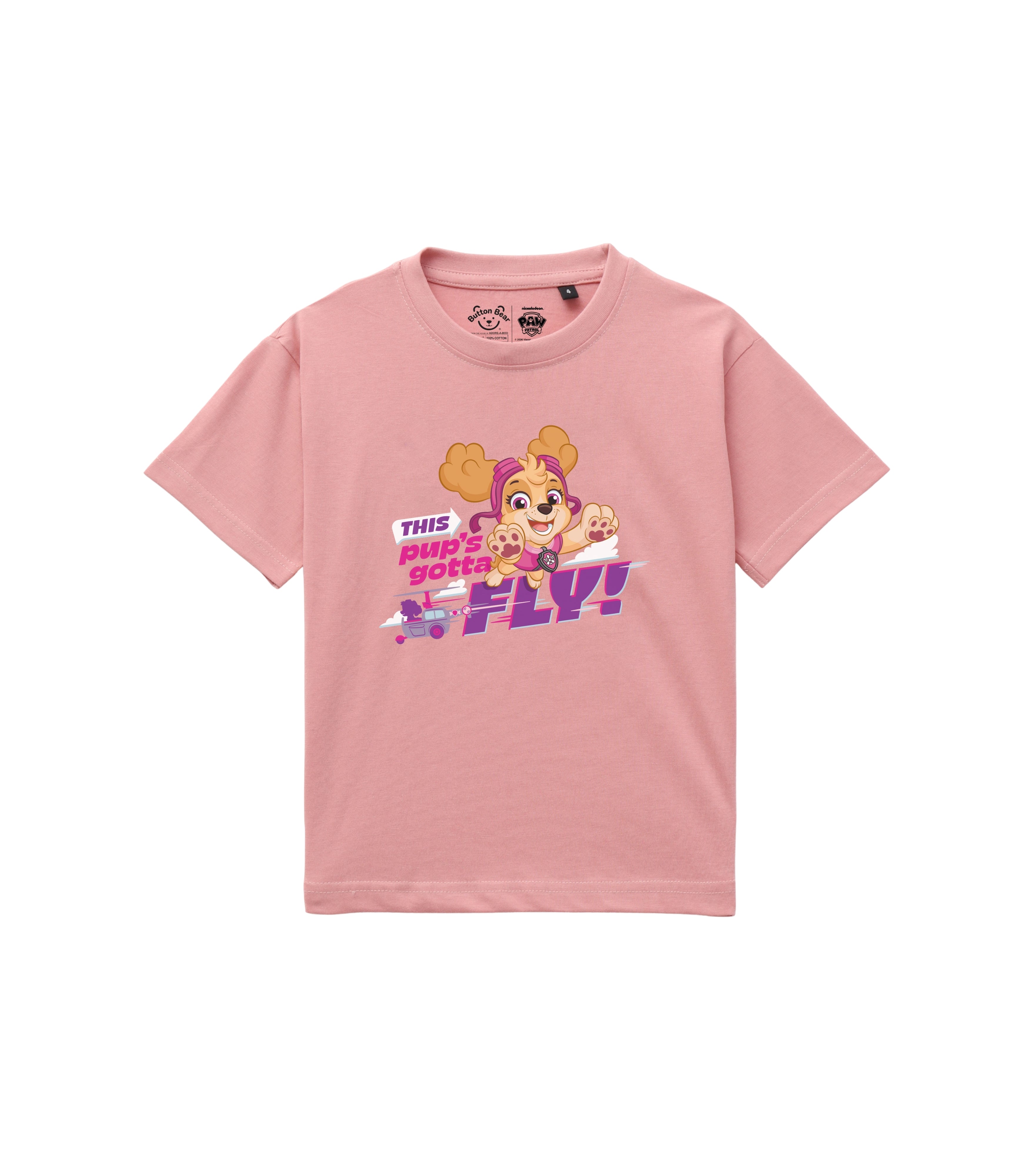 Dusty Pink Paw Patrol Skye Graphic Kids T-Shirt