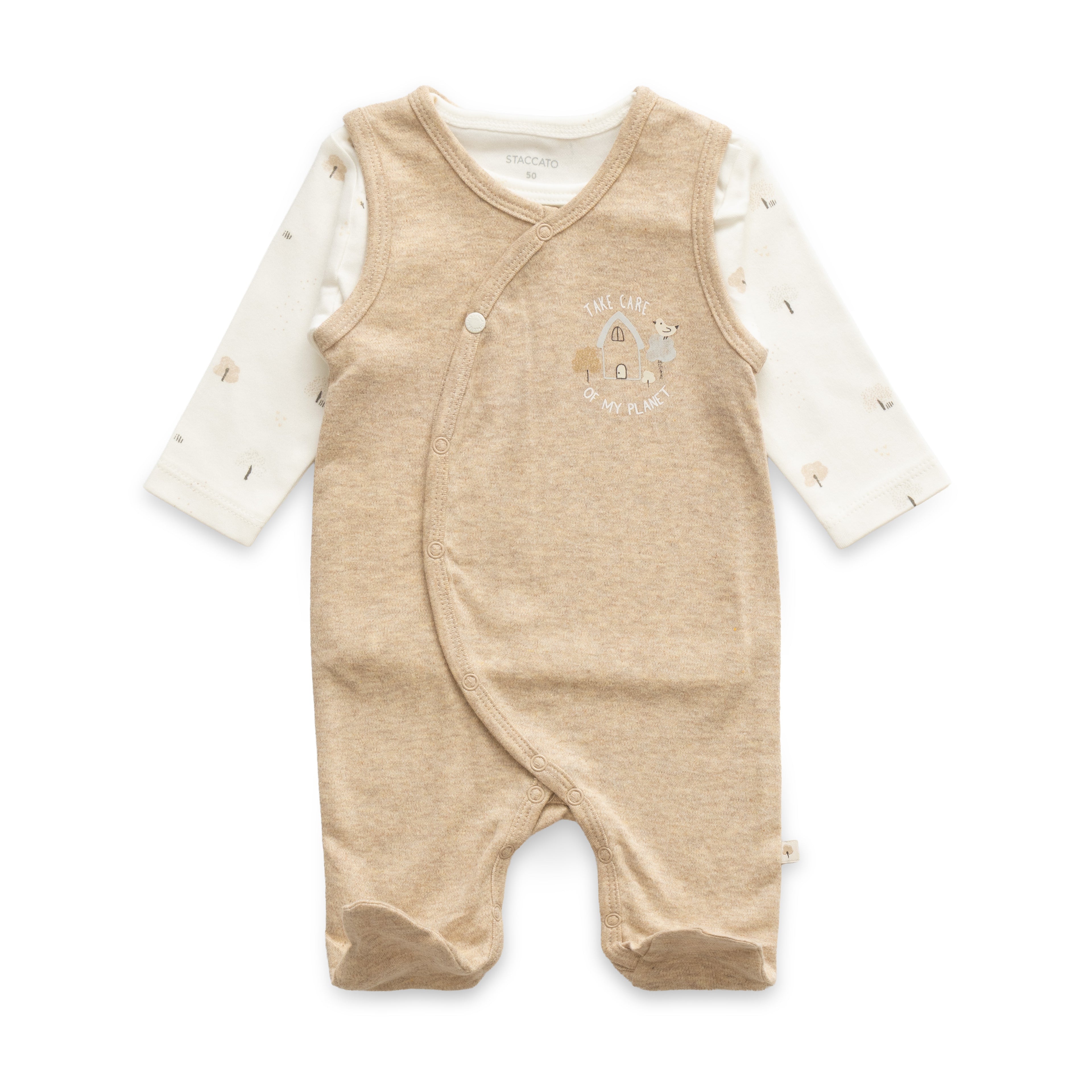 Elegant Beige & White Theme House Designer Baby Layette Pack