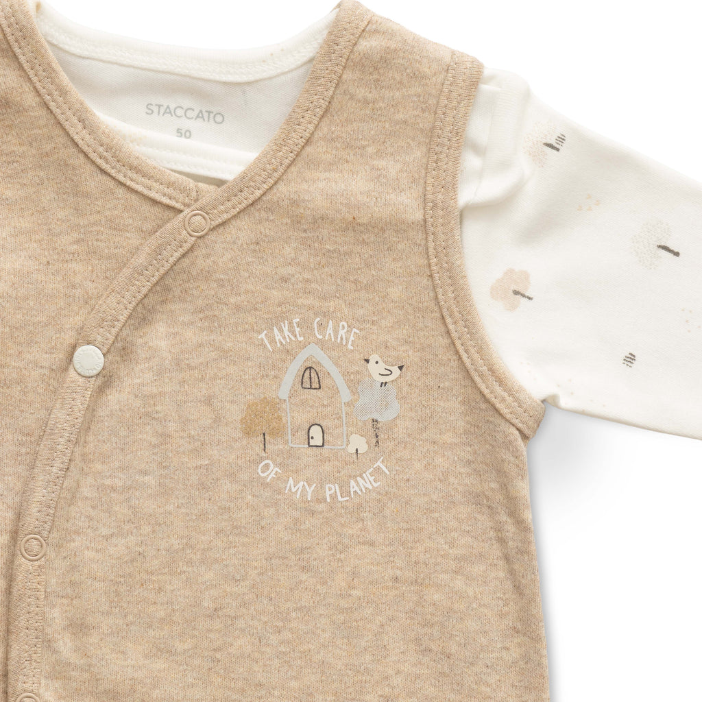 Elegant Beige & White Theme House Designer Baby Layette Pack