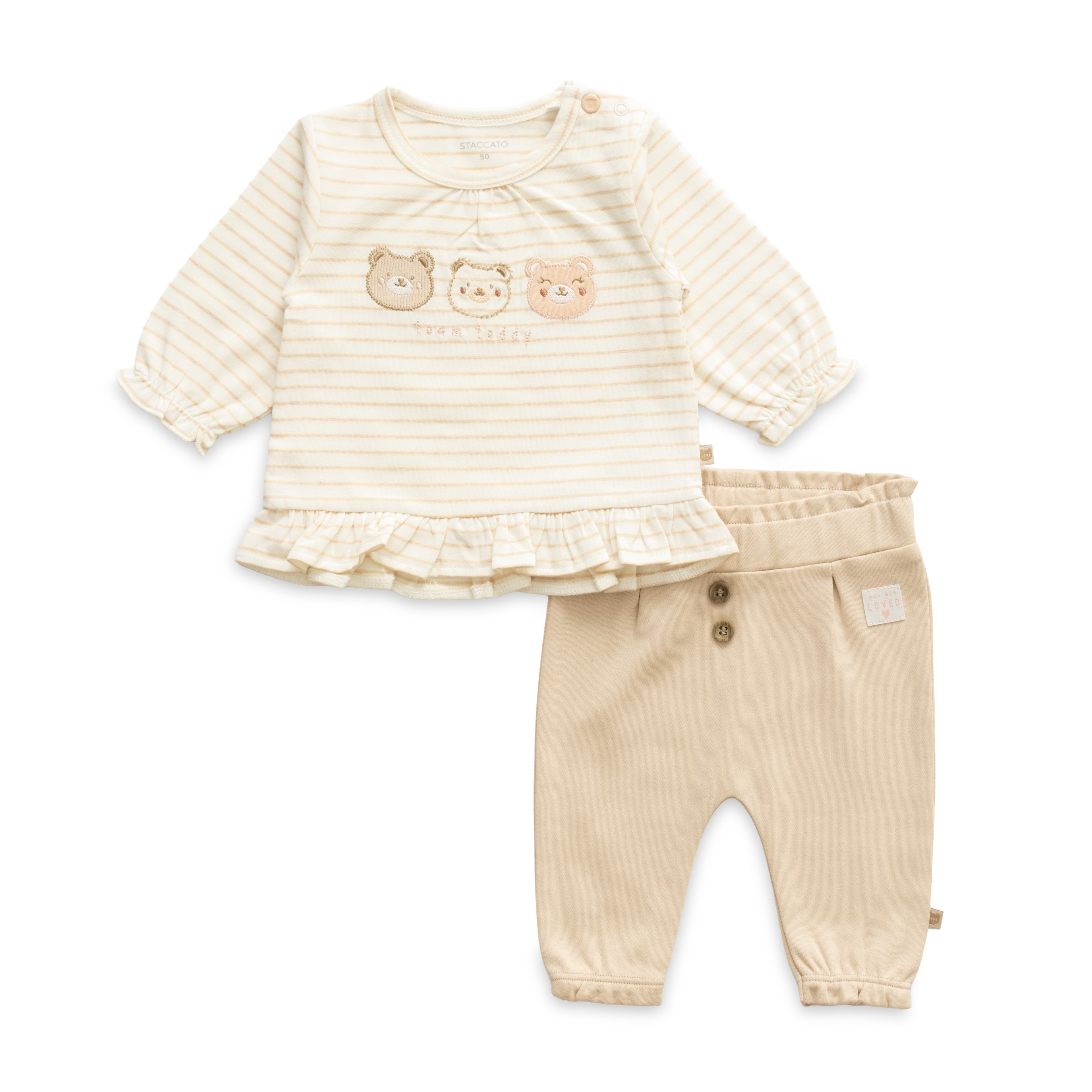 Enchanting Peach & Beige Theme Bear Face Designer Baby Layette Pack
