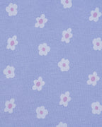 Purple Floral Printed Girls A-line Dress