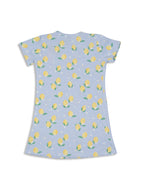 Lemon Printed Lite Blue Girls A-line Dress