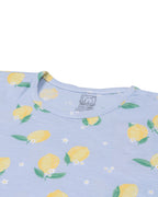 Lemon Printed Lite Blue Girls A-line Dress