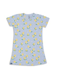 Lemon Printed Lite Blue Girls A-line Dress