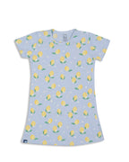 Lemon Printed Lite Blue Girls A-line Dress