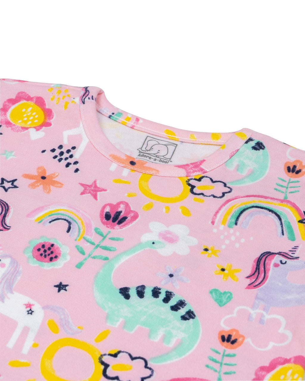 Unicorn printed Pink Girls A-line Dress