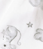 Little Astronaut Printed White Girls Cotton Frock with Panty