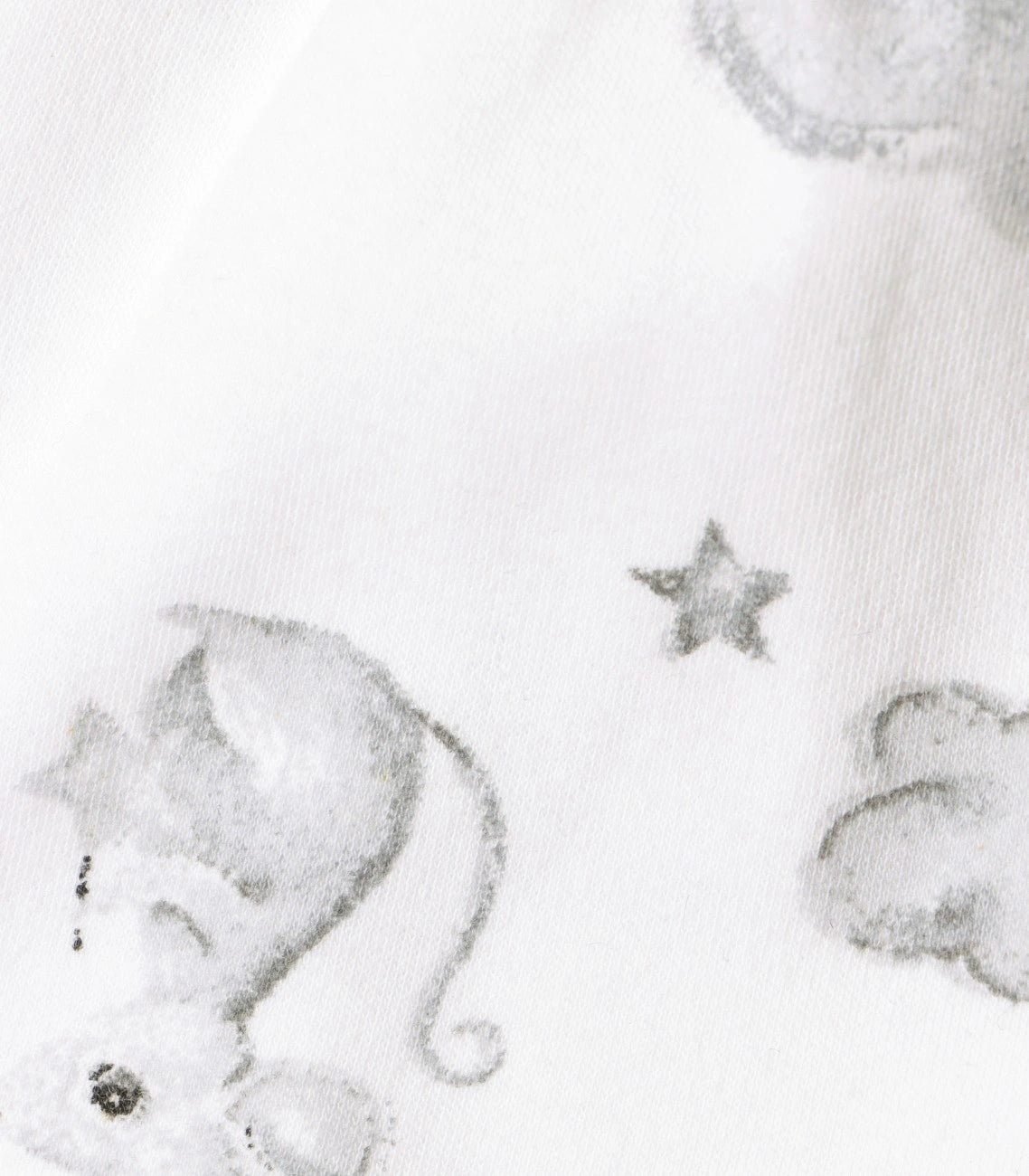 Little Astronaut Printed White Girls Cotton Frock with Panty