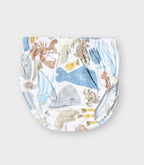Ocean Buddies Printed White Girls Cotton Frock with Panty