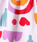 Color Bloom Printed Multicolor Girls Cotton Frock with Panty