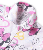 Minnie Love Printed Pink Girls Cotton Frock with Panty