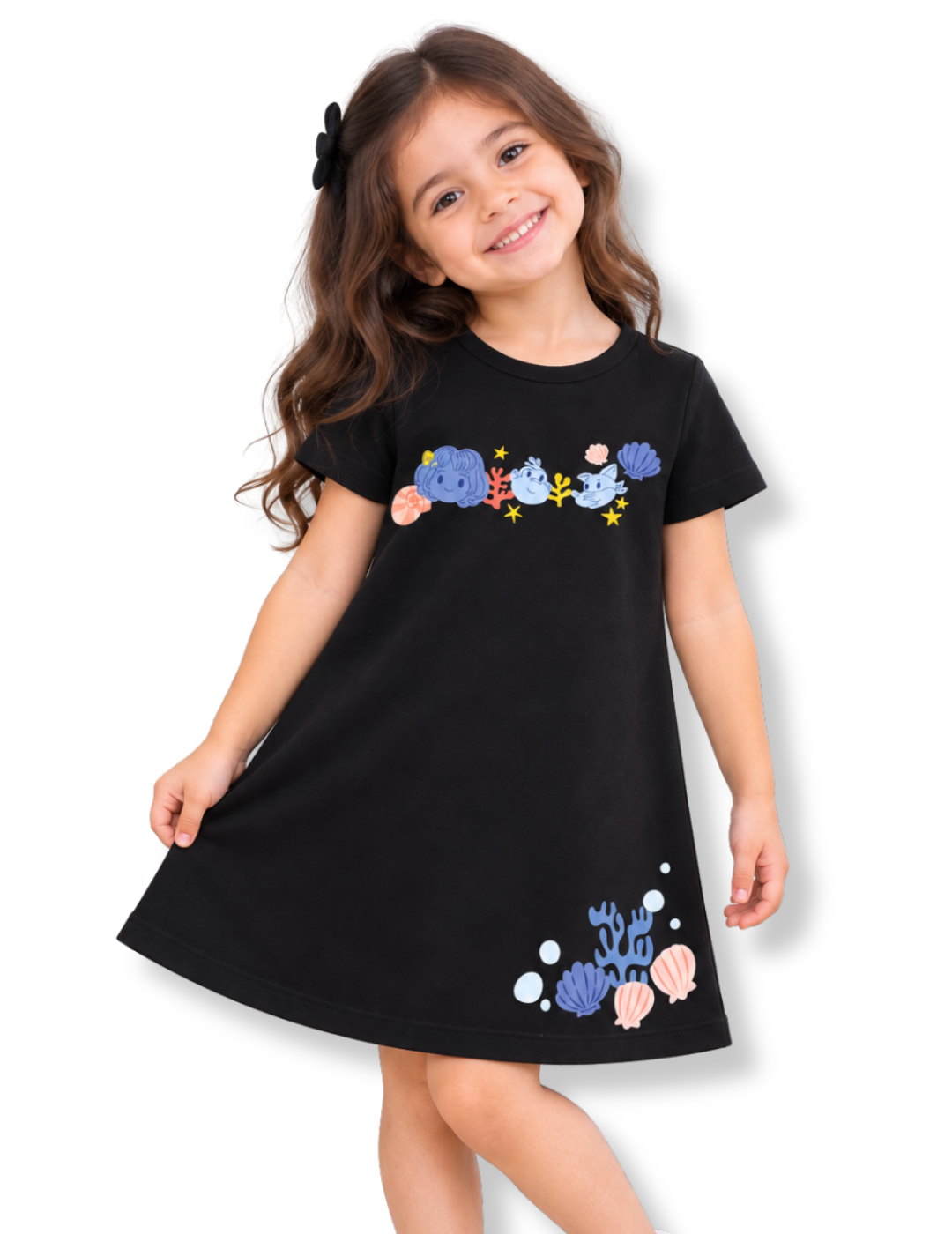 Underwater Friends Girls A-Line Frock – Dora©