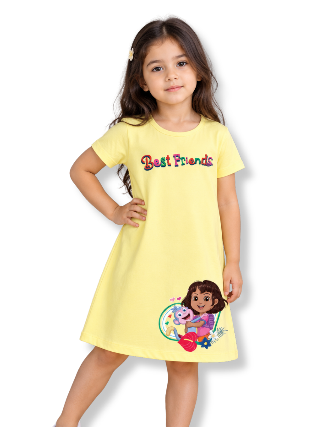 Best Friends Forever Girls A-Line Frock – Dora©