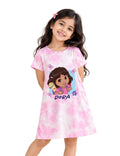 Dora Best Friend Girls Tie & Dye A-Line Frock – Dora©