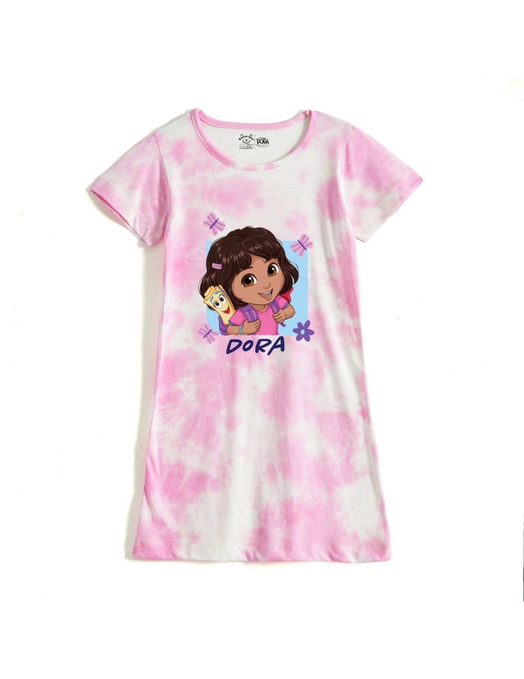 Dora Best Friend Girls Tie & Dye A-Line Frock – Dora©