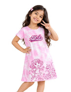 Hola Dora & Boots Girls Tie & Dye A-Line Frock – Dora©