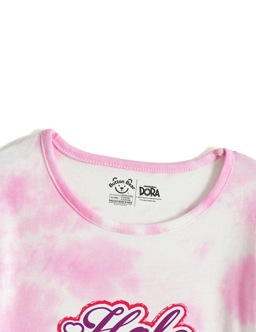Hola Dora & Boots Girls Tie & Dye A-Line Frock – Dora©