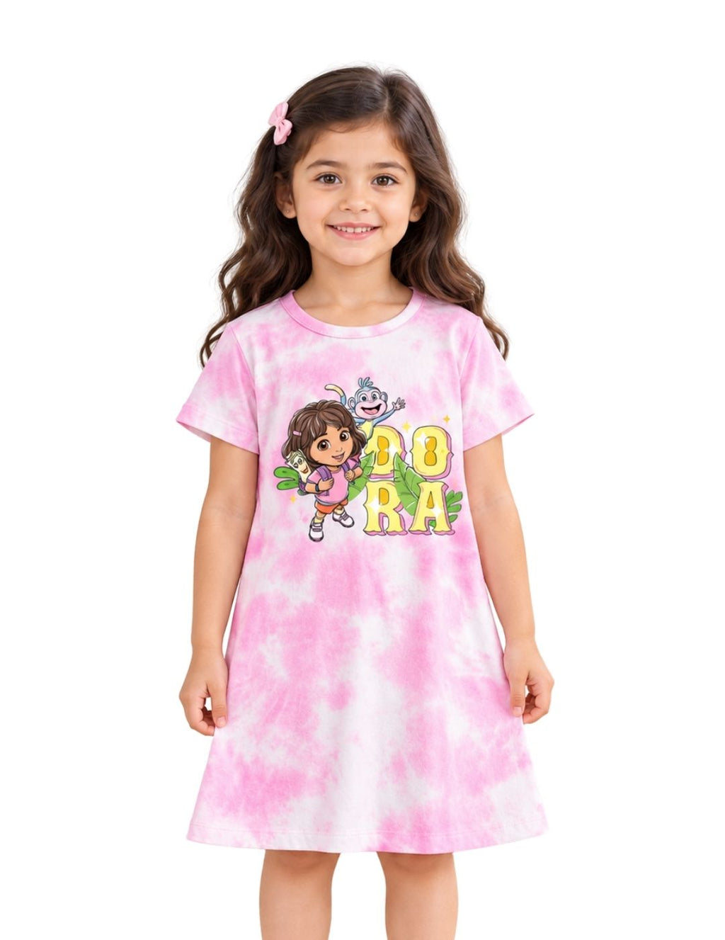 Dora & Boots Adventure Girls Tie & Dye A-Line Frock – Dora©