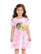 Dora & Boots Adventure Girls Tie & Dye A-Line Frock – Dora©