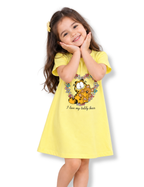 I Love My Teddy Bear Girls A-Line Frock – Garfield©