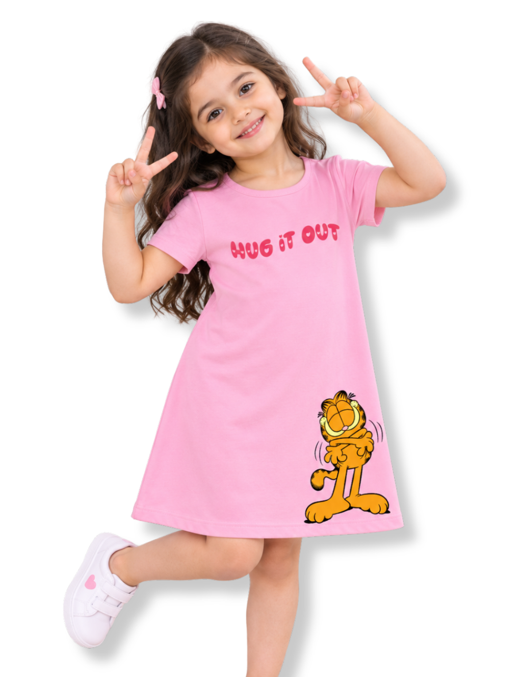 Hug It Out Girls A-Line Frock – Garfield©