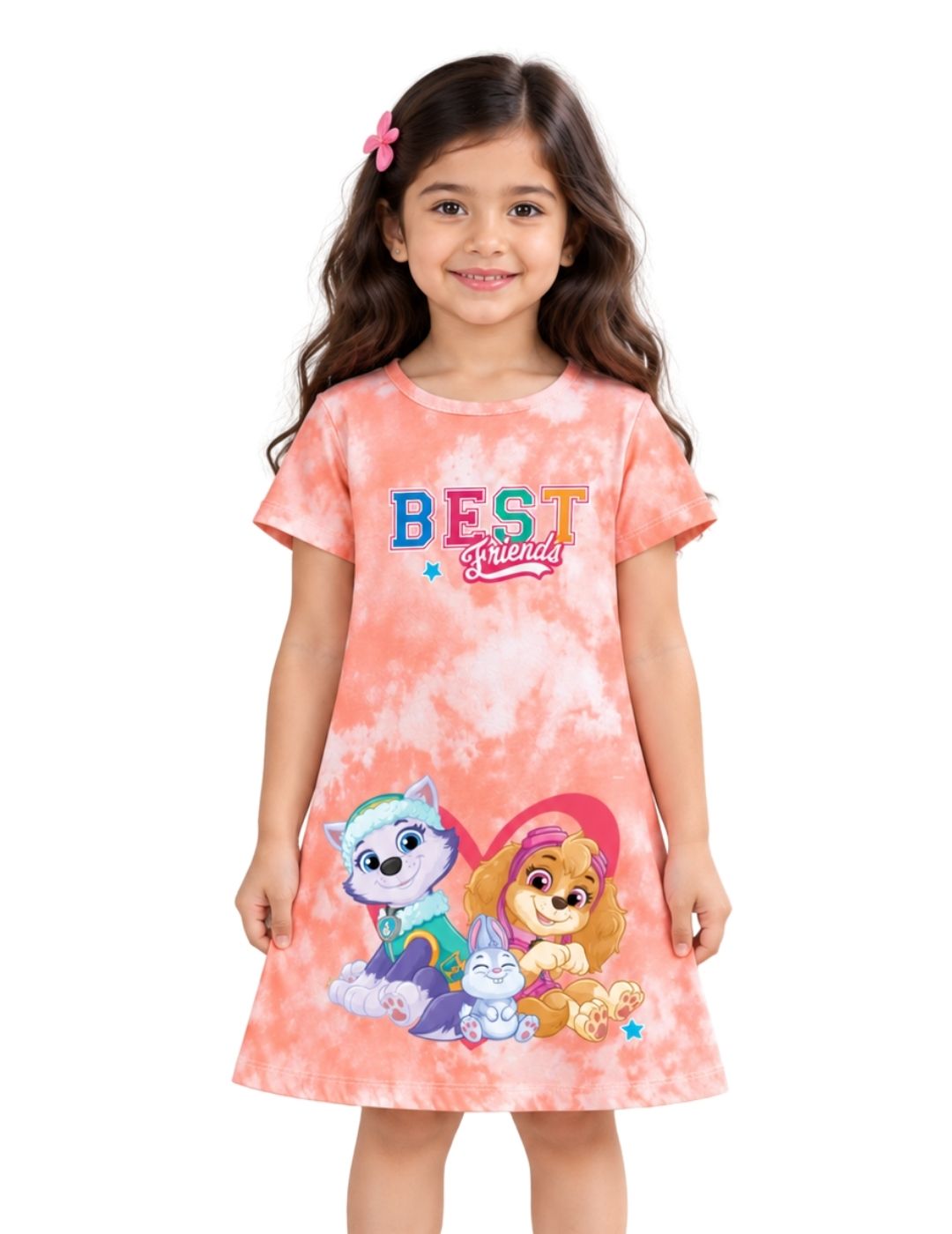 Skye & Everest Best Friends Girls Tie & Dye A-Line Frock – Paw Patrol©