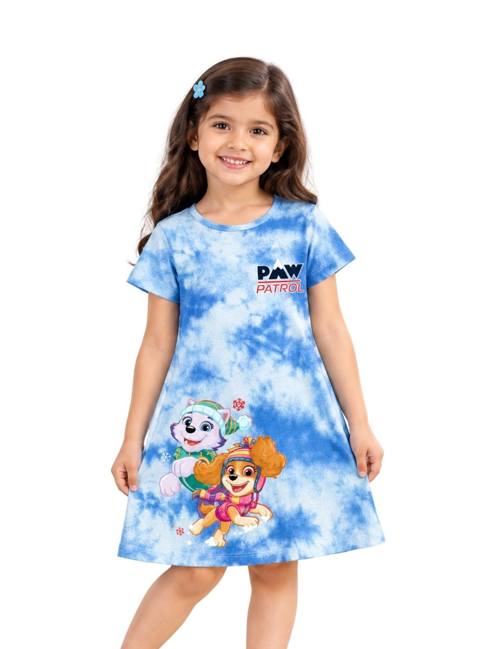 Skye & Everest Winter Adventure Girls Tie & Dye A-Line Frock – Paw Patrol©