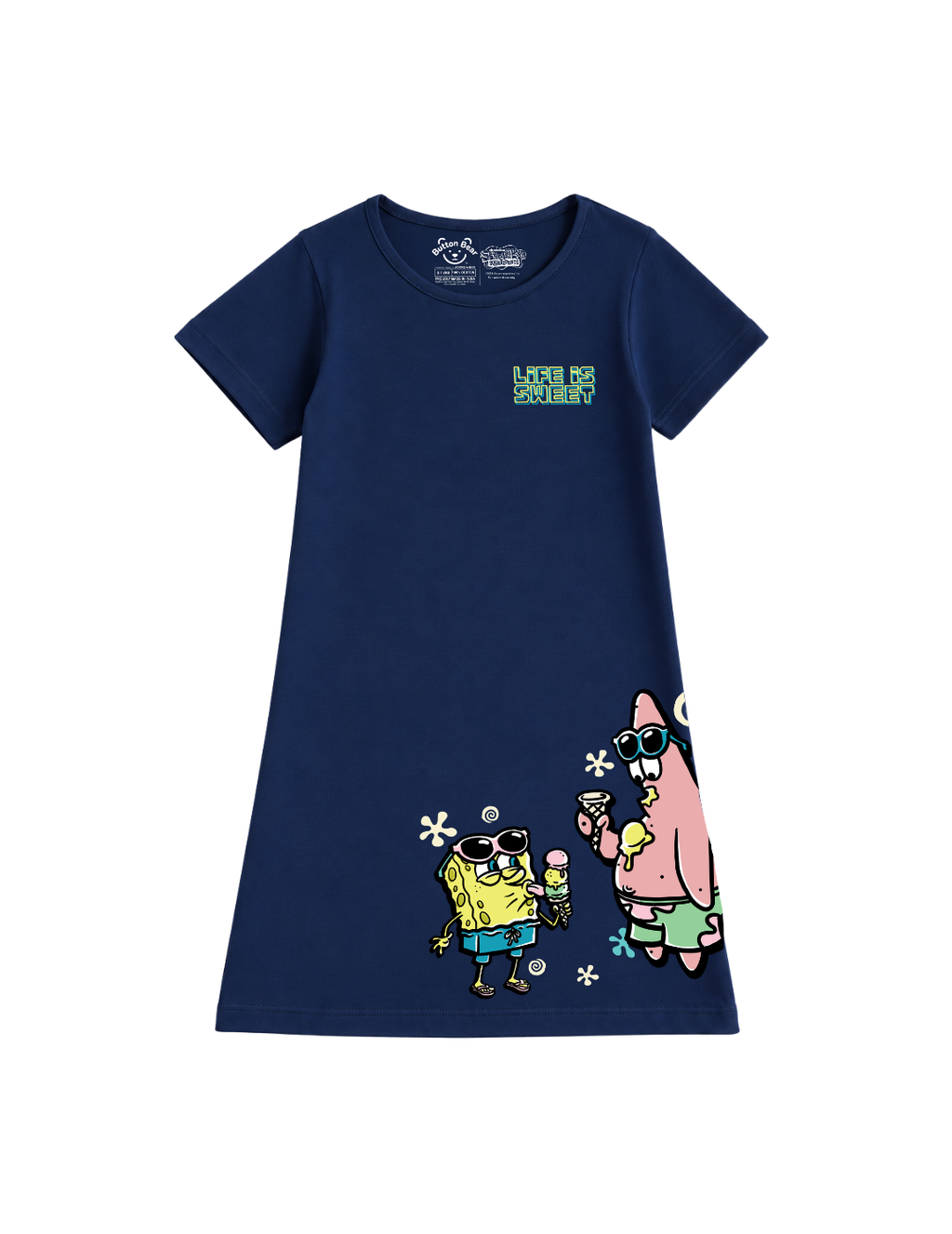 SpongeBob & Patrick Ice Cream Girls A-Line Frock – SpongeBob©