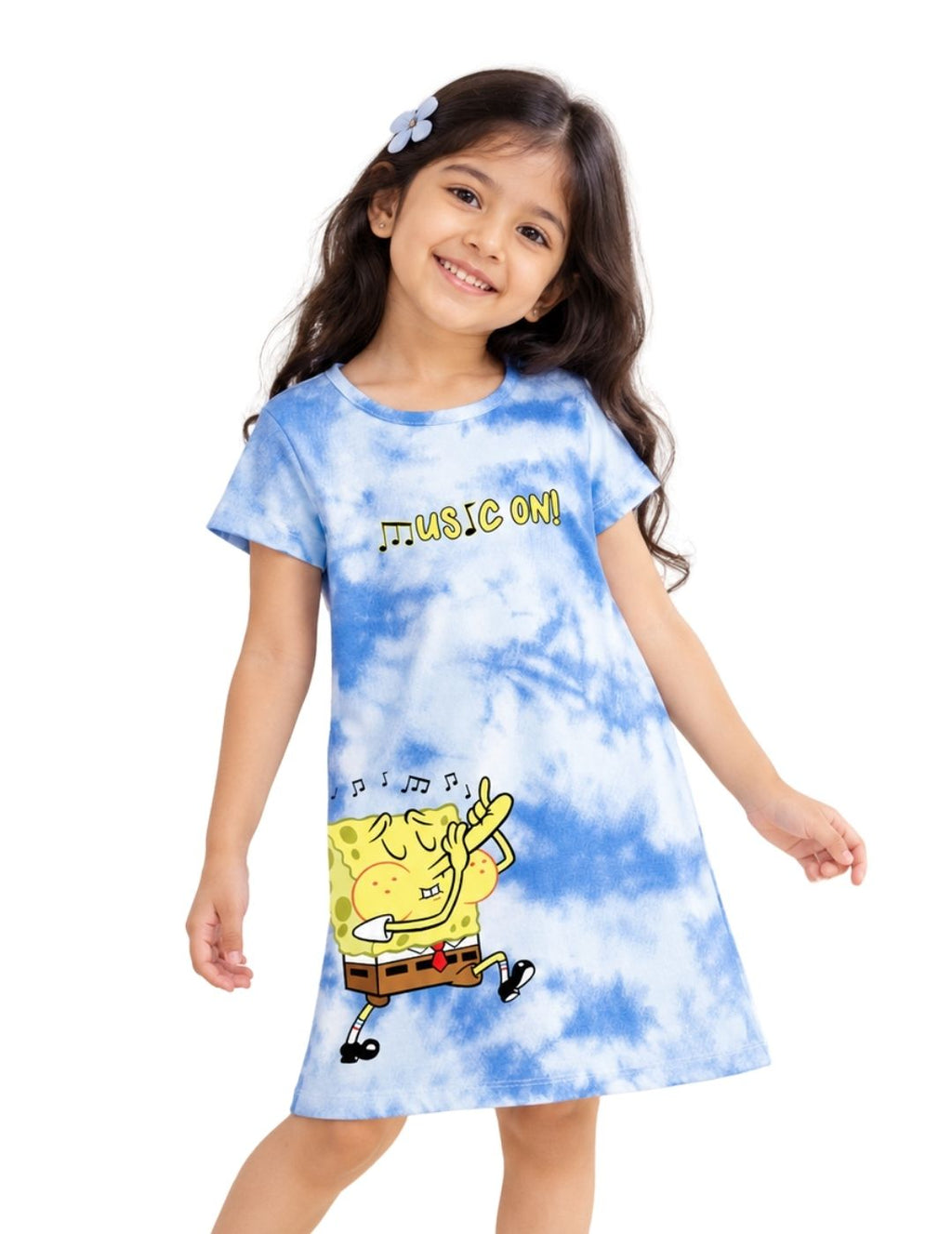 Music On SpongeBob Girls Tie & Dye A-Line Frock – SpongeBob©