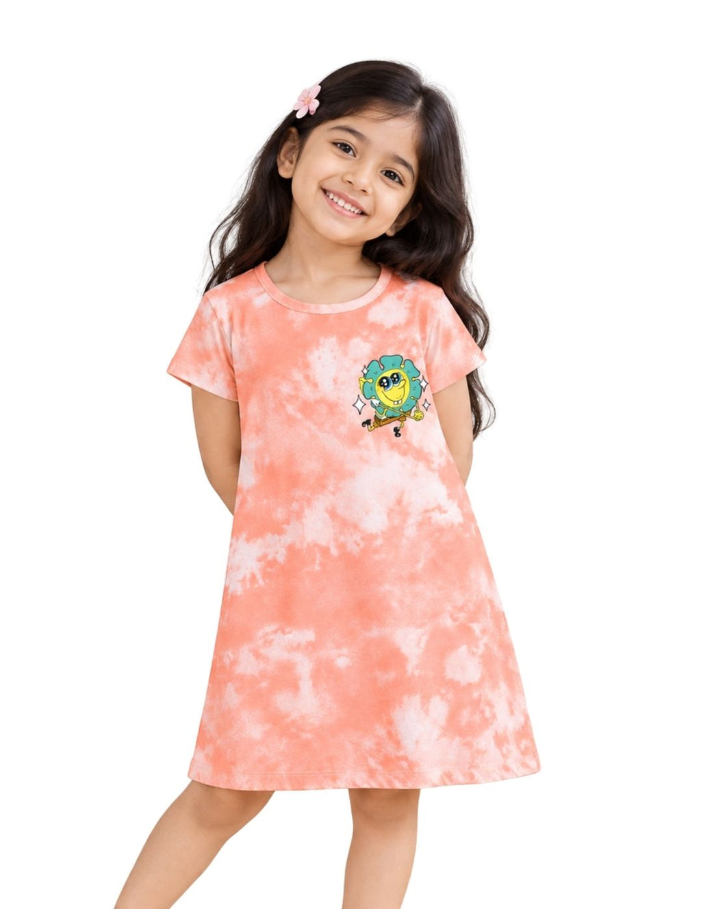 Happy SpongeBob Girls Tie & Dye A-Line Frock – SpongeBob©