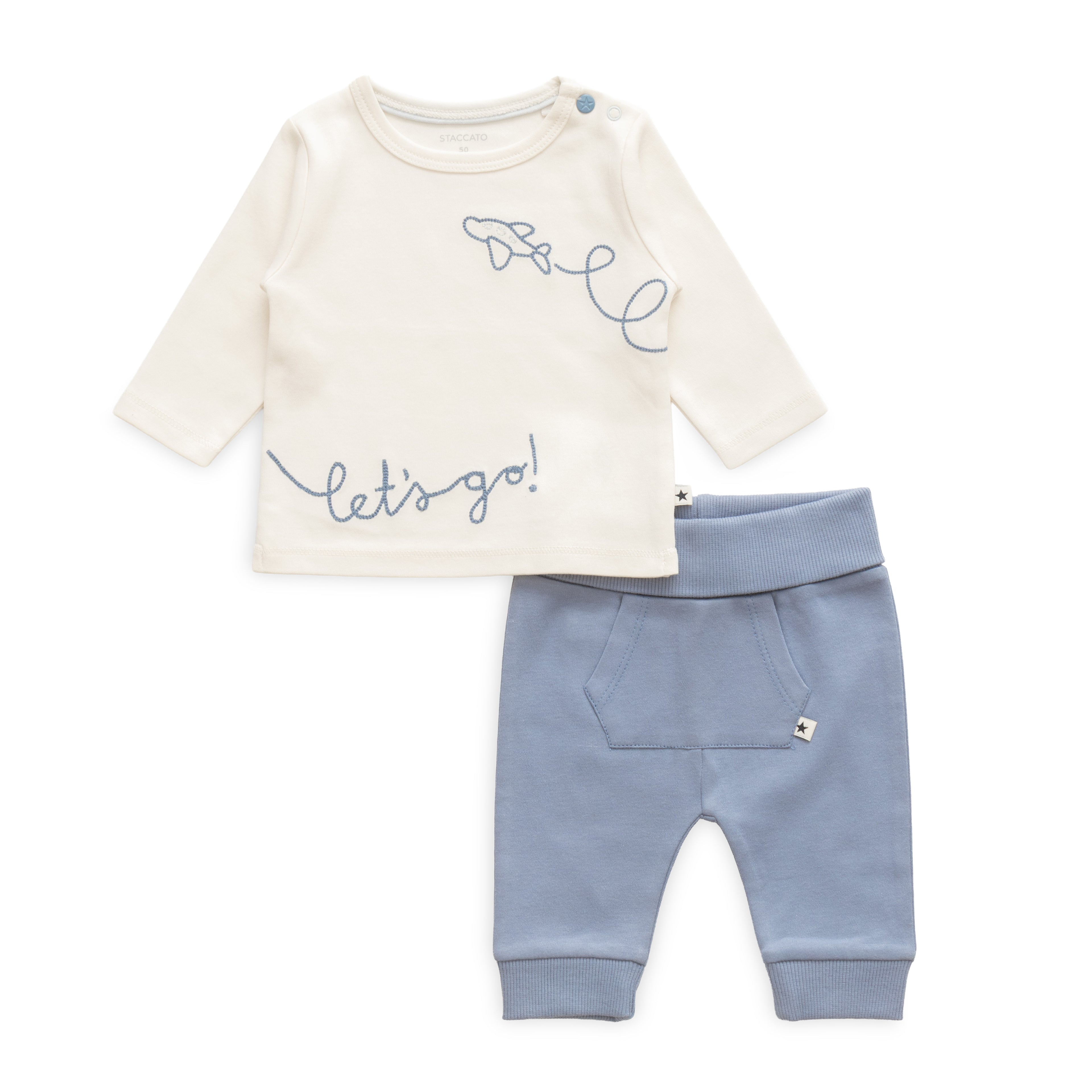 Gorgeous Halfwhite & Beige Theme Stripes & Aviation Designer Baby Layette Pack