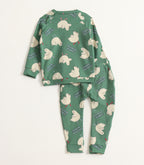 Green Chicken Dance Print Kids Pyjama Set