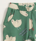 Green Chicken Dance Print Kids Pyjama Set