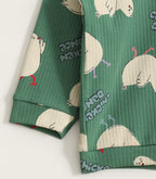 Green Chicken Dance Print Kids Pyjama Set