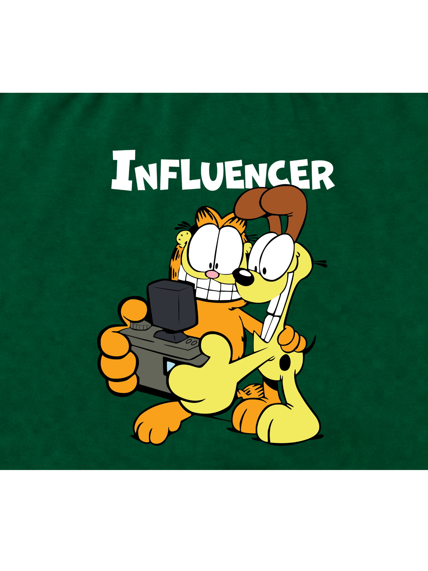 Green Garfield Smiling Pose Kids Trunks