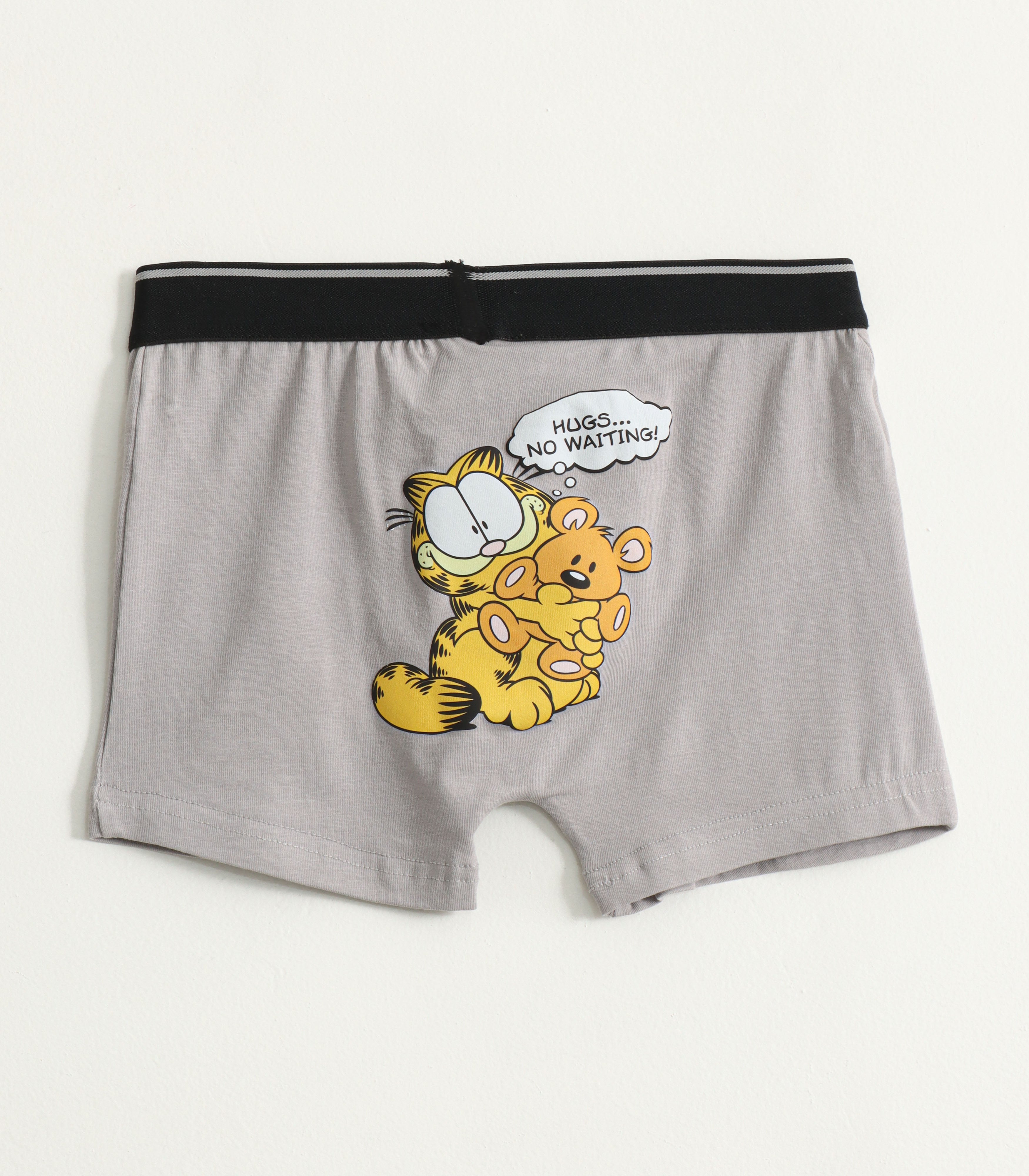 Grey Garfield Fun Print Kids Trunks