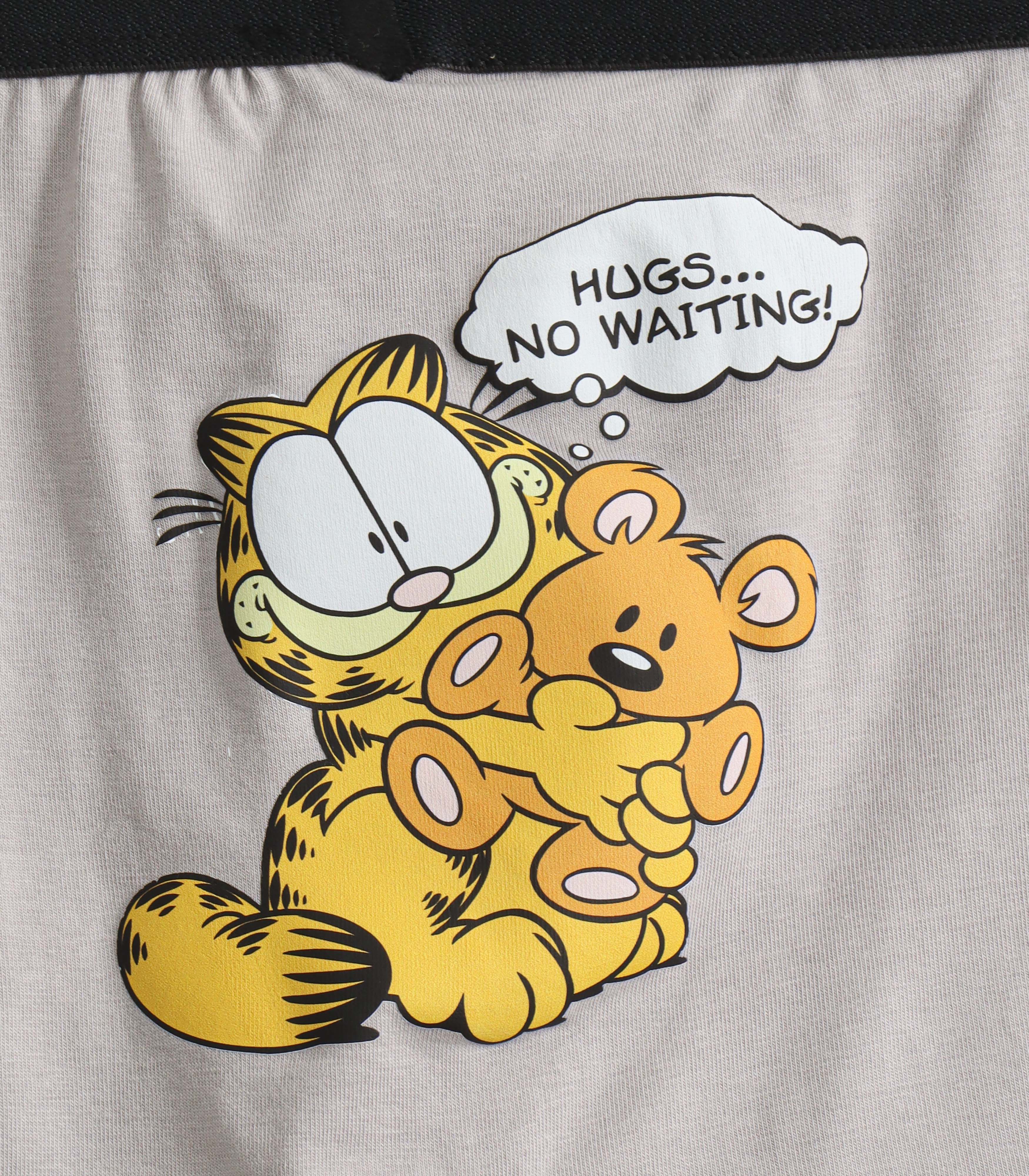 Grey Garfield Fun Print Kids Trunks