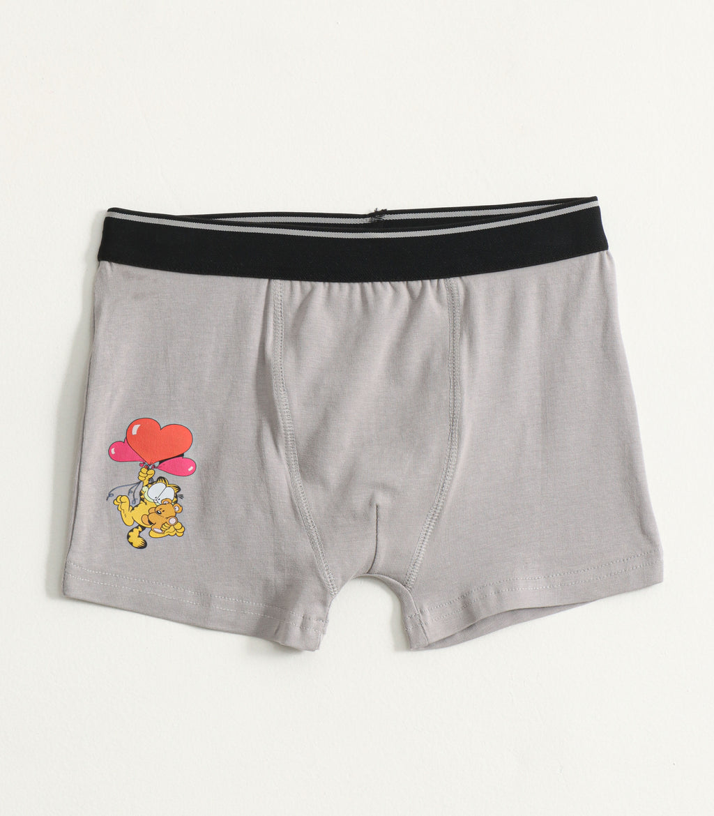 Grey Garfield Fun Print Kids Trunks