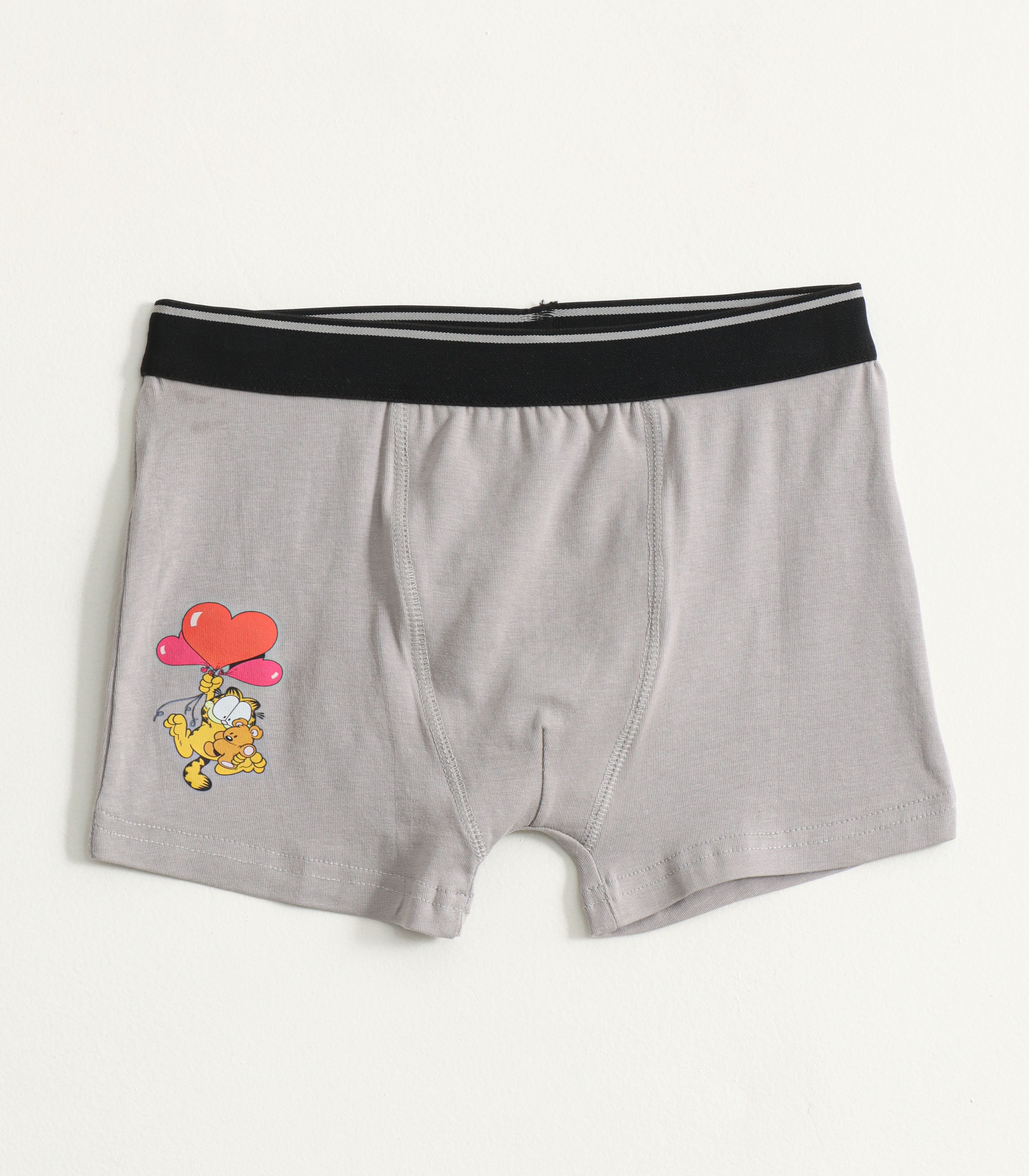 Grey Garfield Fun Print Kids Trunks