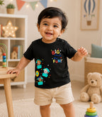 Black Cocomelon Big Wheel Big Fun Baby T-Shirt