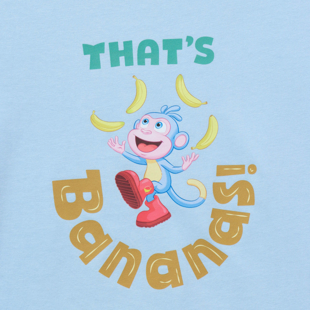 Boots Playing with Banana's Kids T-Shirt -  Dora