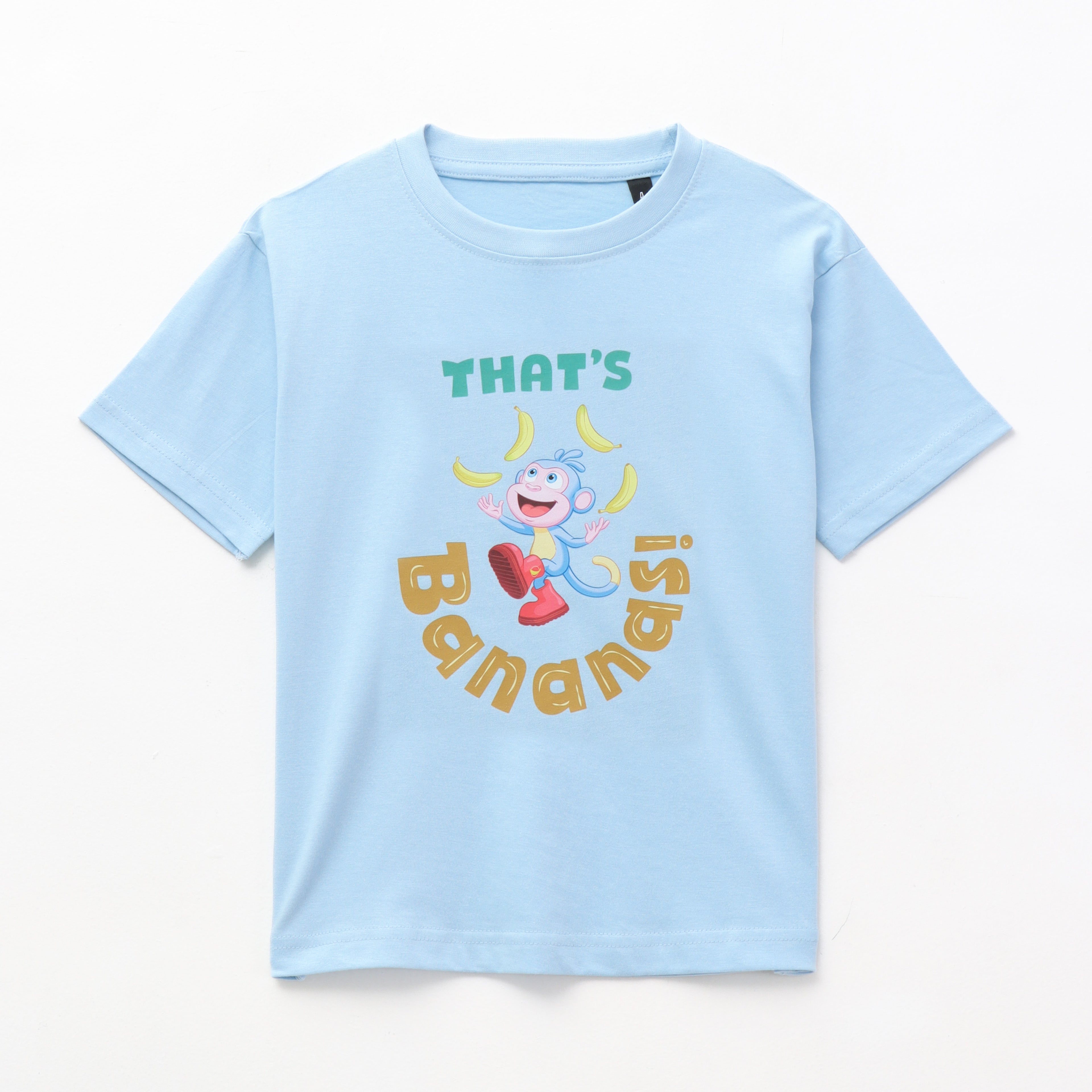 Boots Playing with Banana's Kids T-Shirt -  Dora
