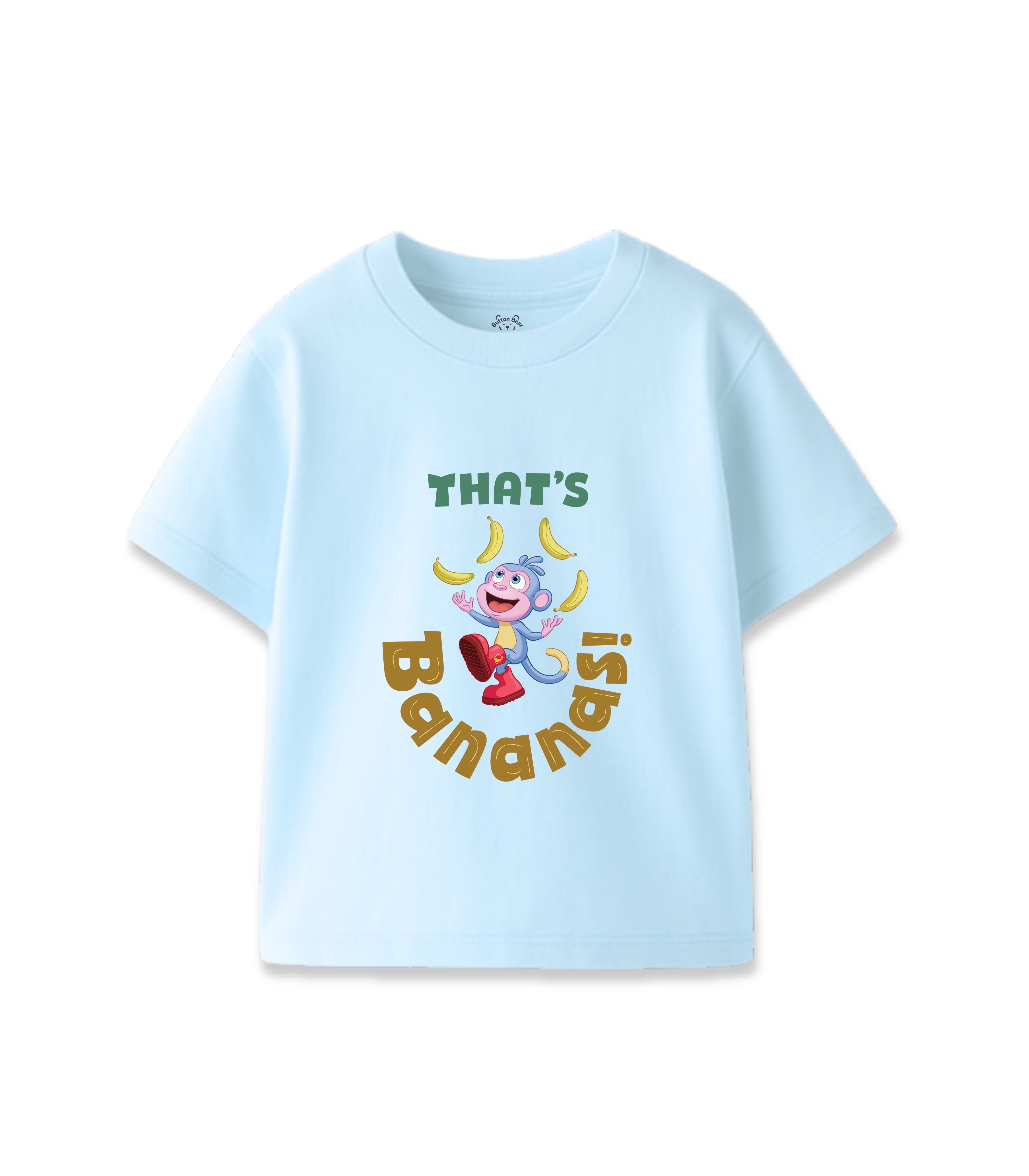 Boots Playing with Banana's Kids T-Shirt -  Dora