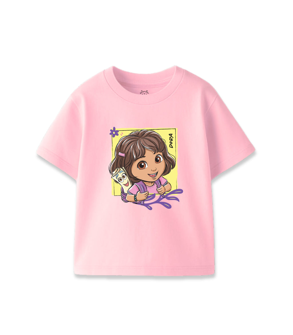 Cute Explorer Backpack Kids T-Shirt – Dora