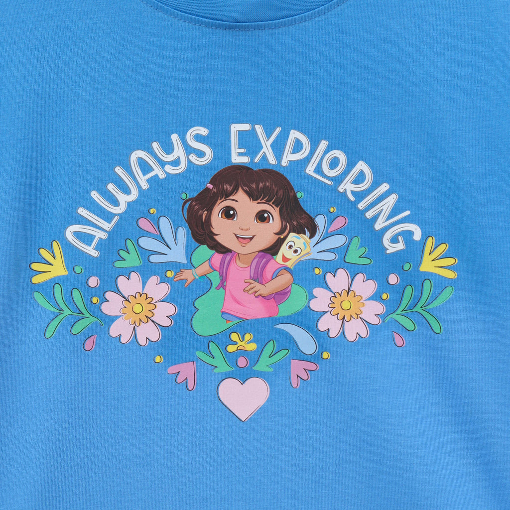 Always Exploring Floral Graphic Kids T-Shirt – Dora