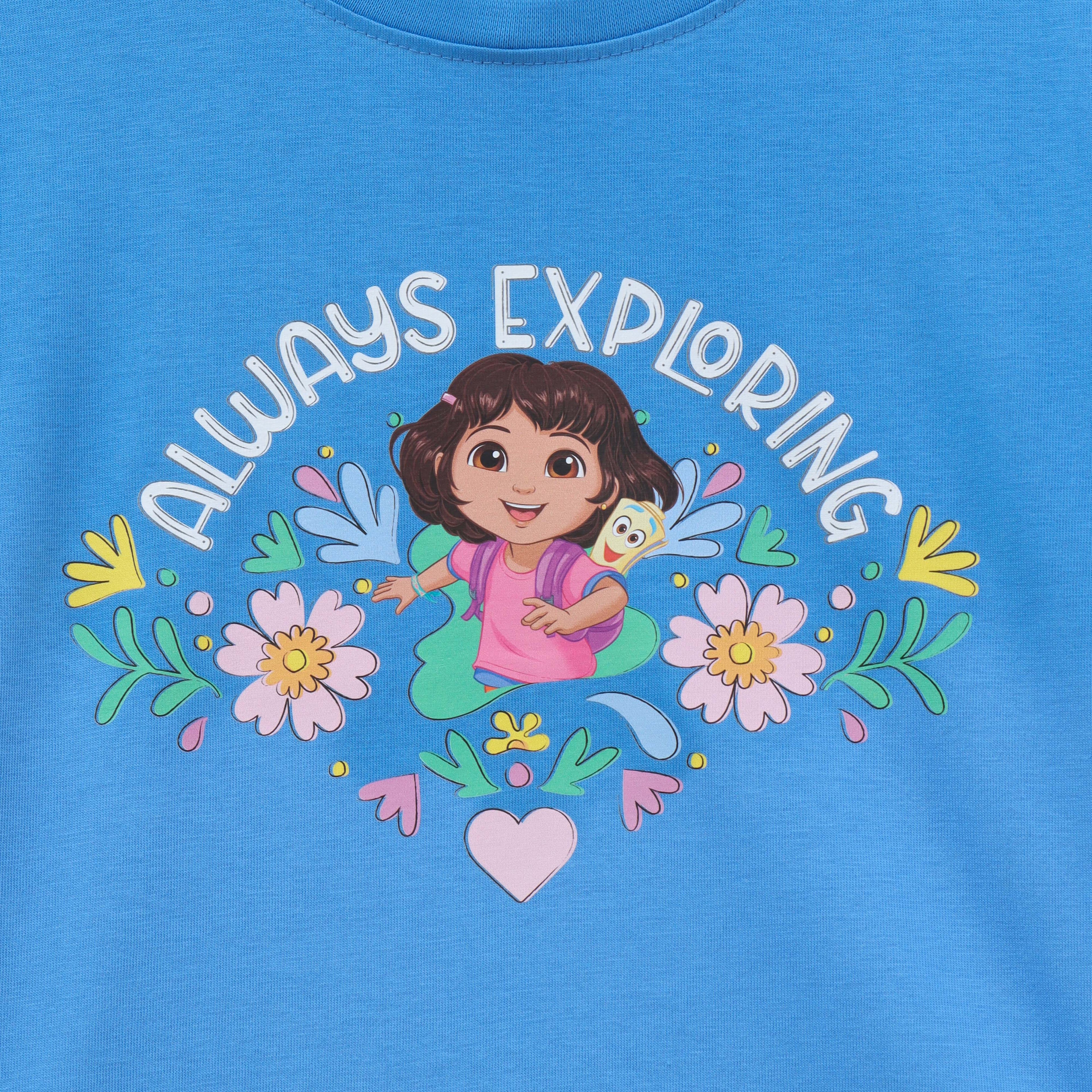 Always Exploring Floral Graphic Kids T-Shirt – Dora